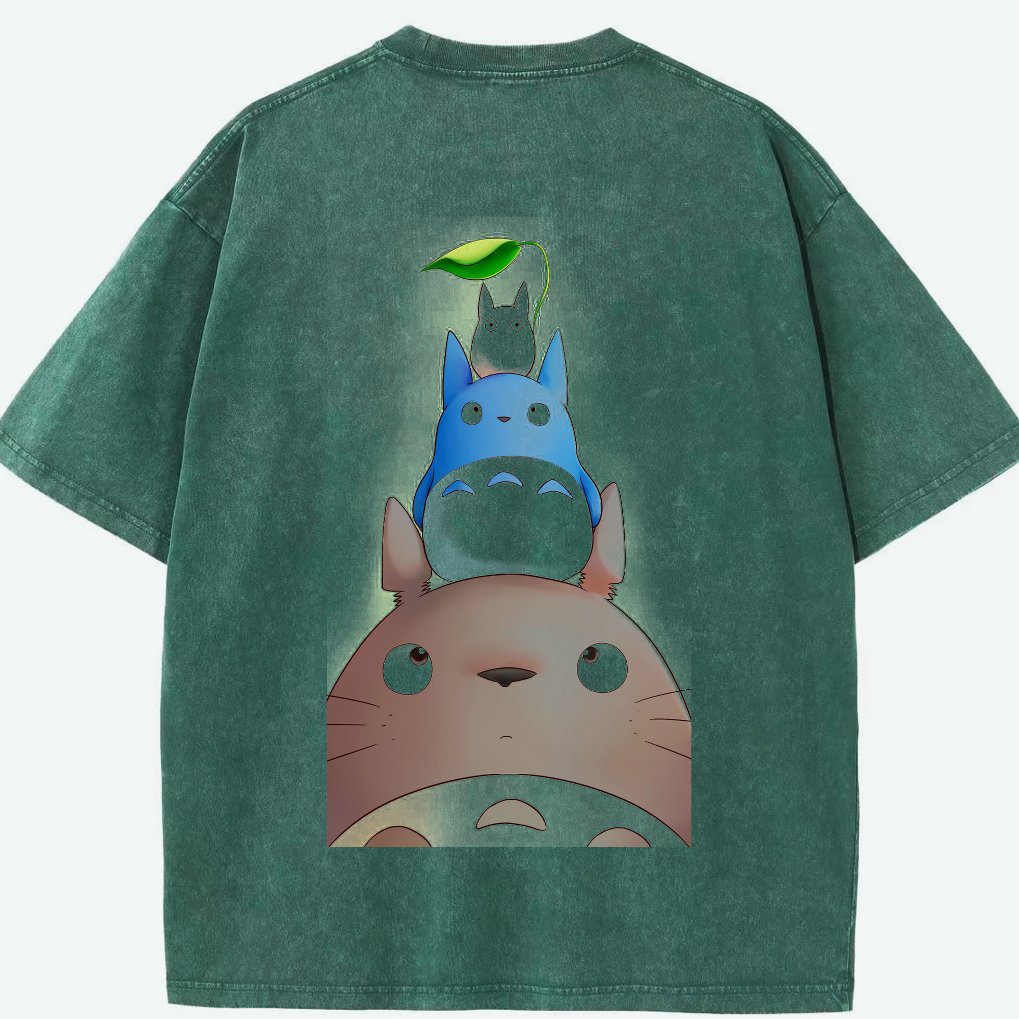 （画像用） となりのトトロ 草壁メイ 草壁サツキ My Neighbor Totoro Satsuki Kusakabe Mei Kusakabe 綿100% ヴィンテージ風 半袖Tシャツ（背面プリント）
